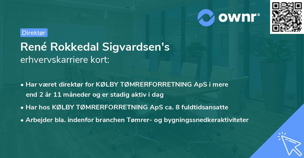 René Rokkedal Sigvardsen's erhvervskarriere kort
