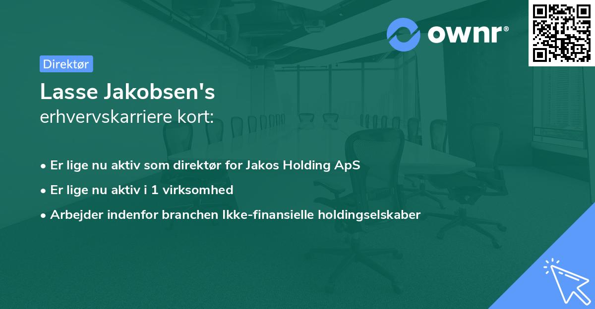 Lasse Jakobsen's erhvervskarriere kort
