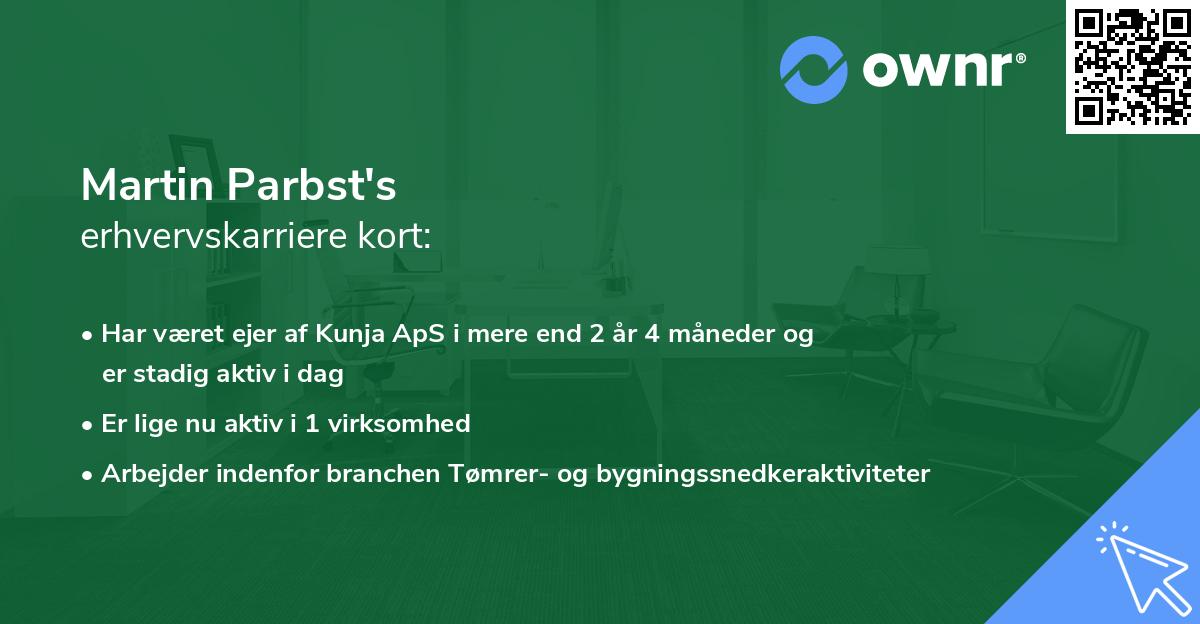 Martin Parbst's erhvervskarriere kort