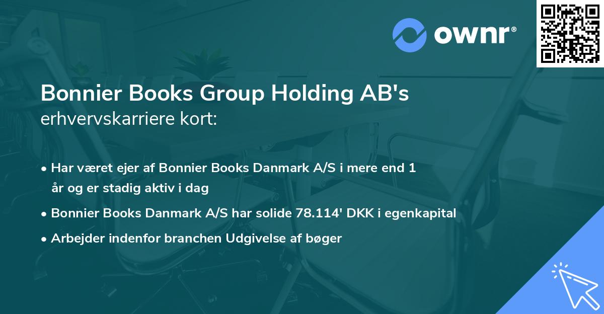 Bonnier Books Group Holding AB's erhvervskarriere kort