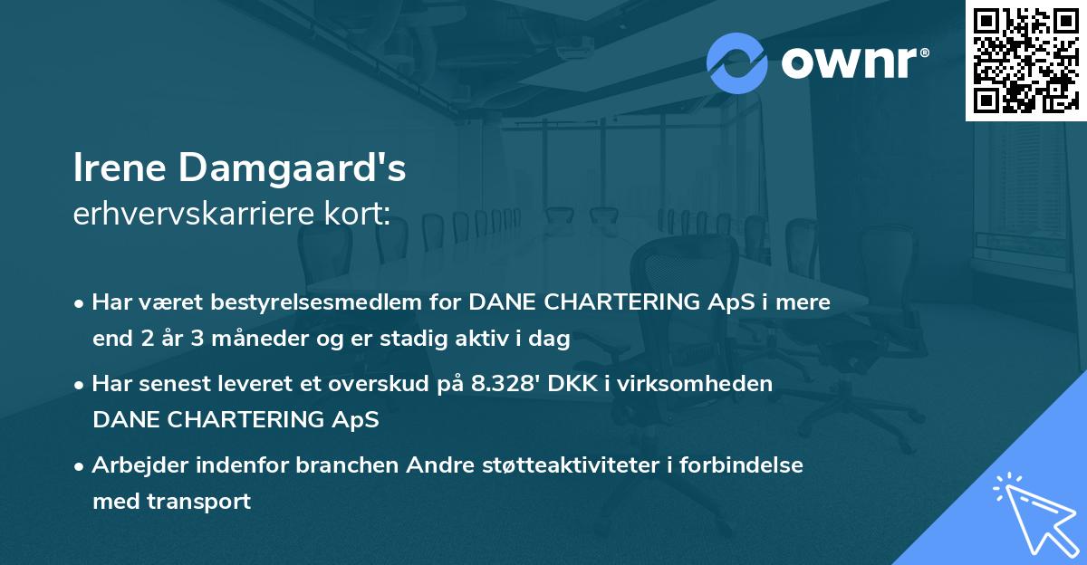Irene Damgaard's erhvervskarriere kort