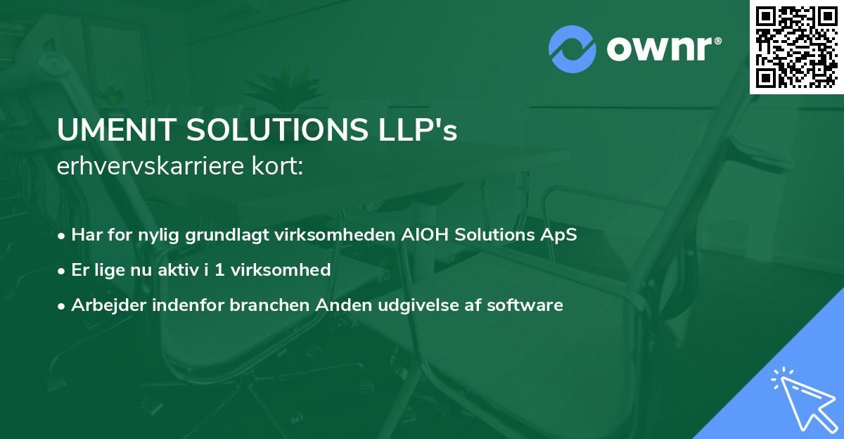 UMENIT SOLUTIONS LLP's erhvervskarriere kort