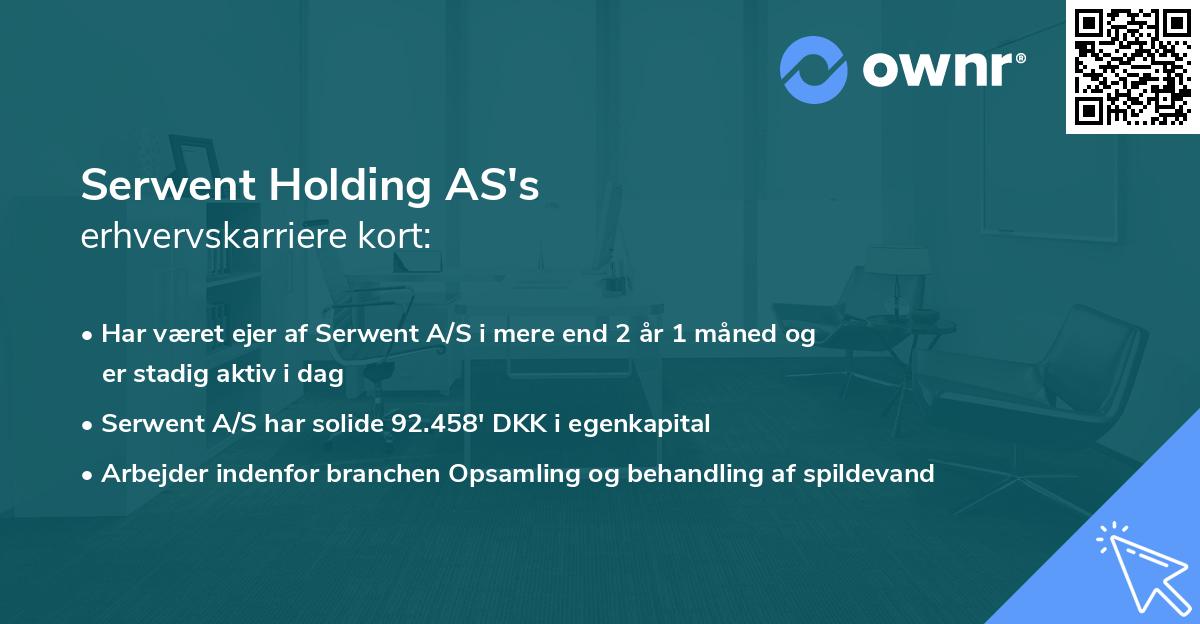 Serwent Holding AS's erhvervskarriere kort