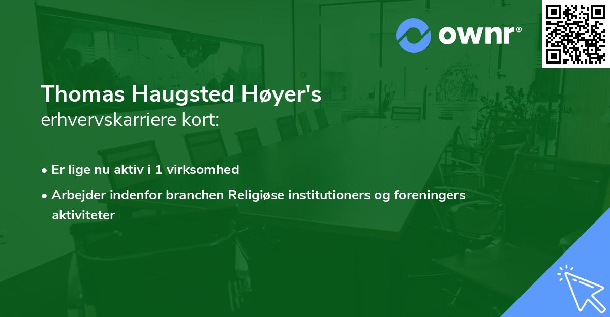 Thomas Haugsted Høyer's erhvervskarriere kort