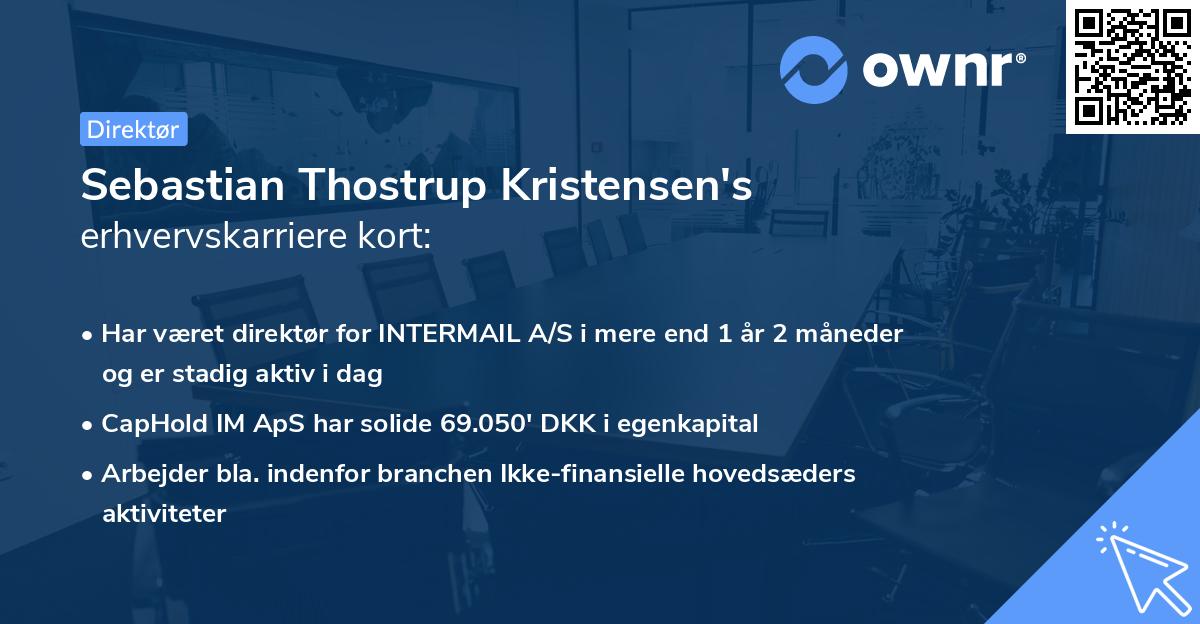 Sebastian Thostrup Kristensen's erhvervskarriere kort