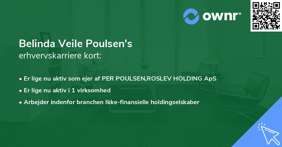 Belinda Veile Poulsen's erhvervskarriere kort