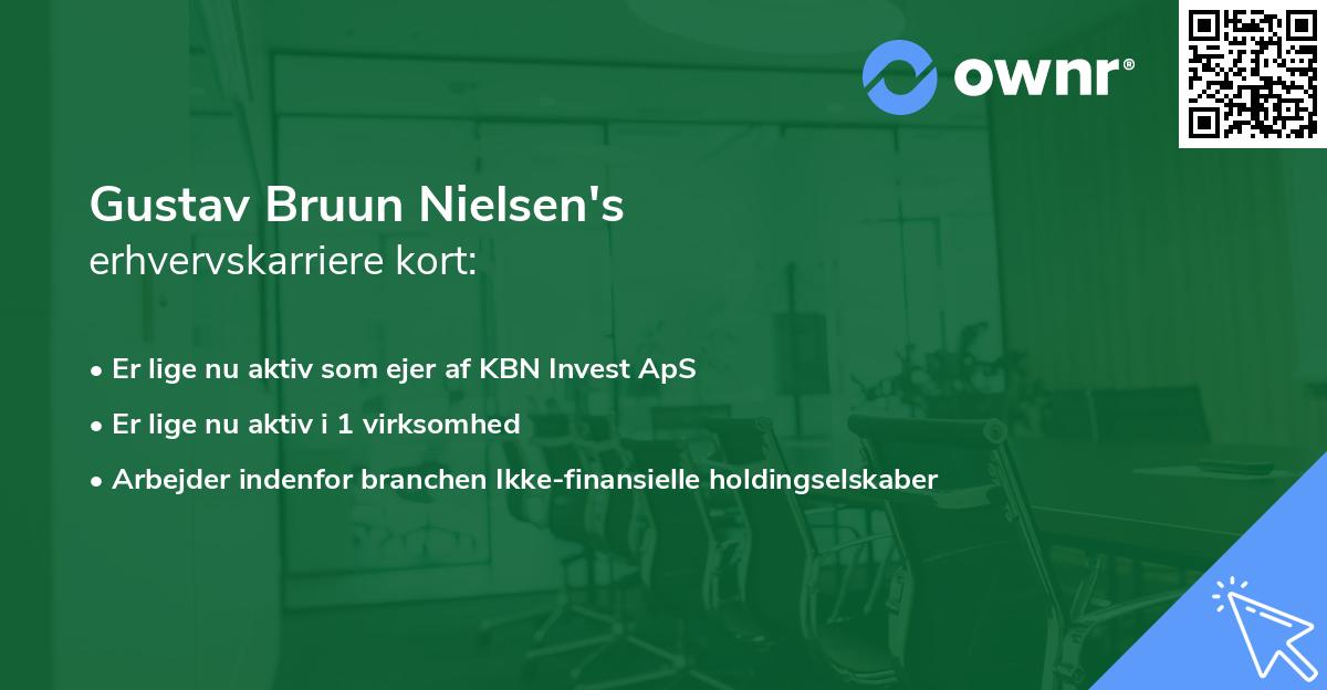 Gustav Bruun Nielsen's erhvervskarriere kort
