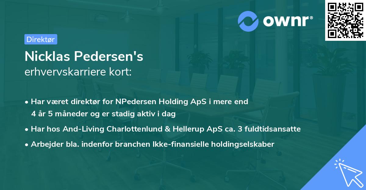 Nicklas Pedersen's erhvervskarriere kort