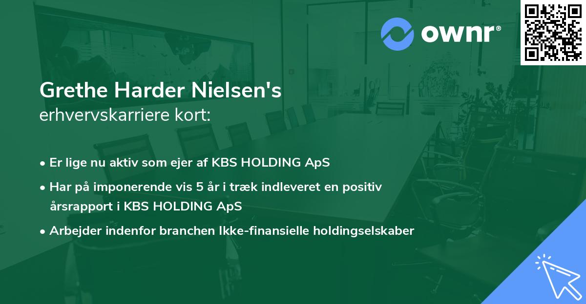 Grethe Harder Nielsen's erhvervskarriere kort