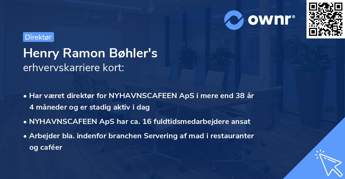 Henry Ramon Bøhler's erhvervskarriere kort