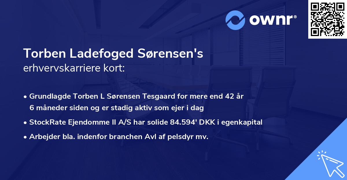 Torben Ladefoged Sørensen's erhvervskarriere kort