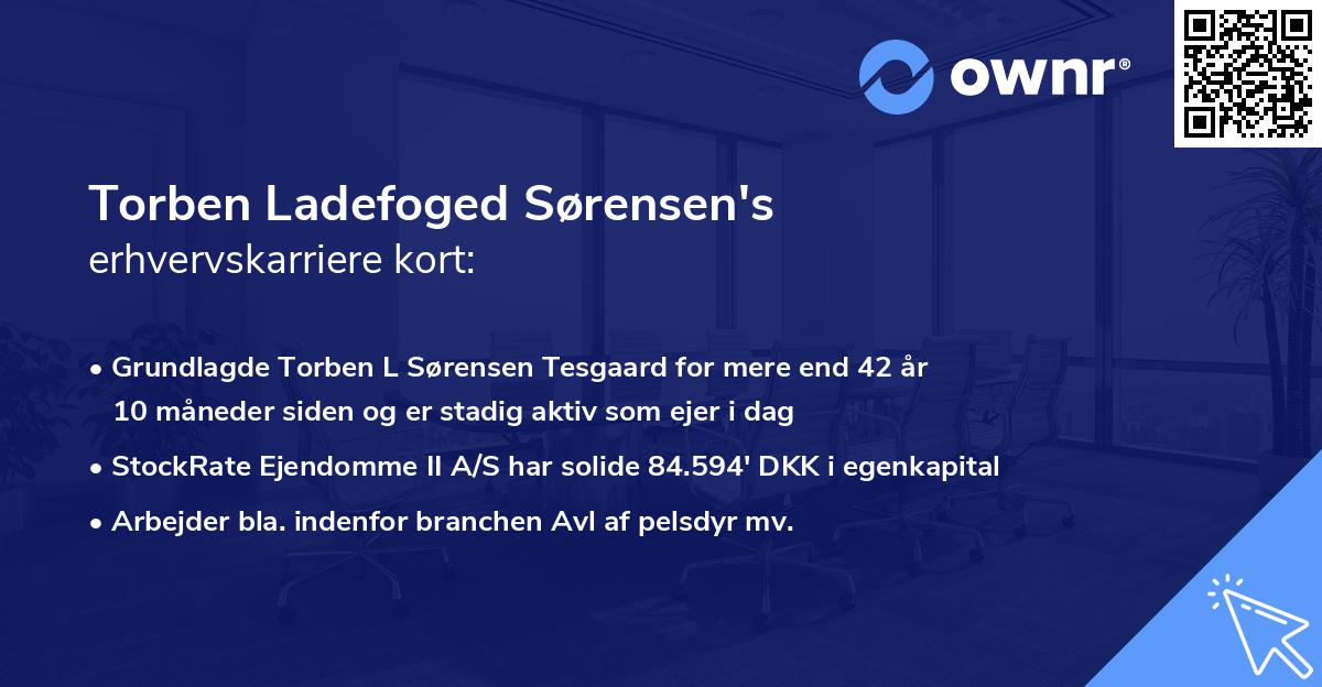 Torben Ladefoged Sørensen's erhvervskarriere kort