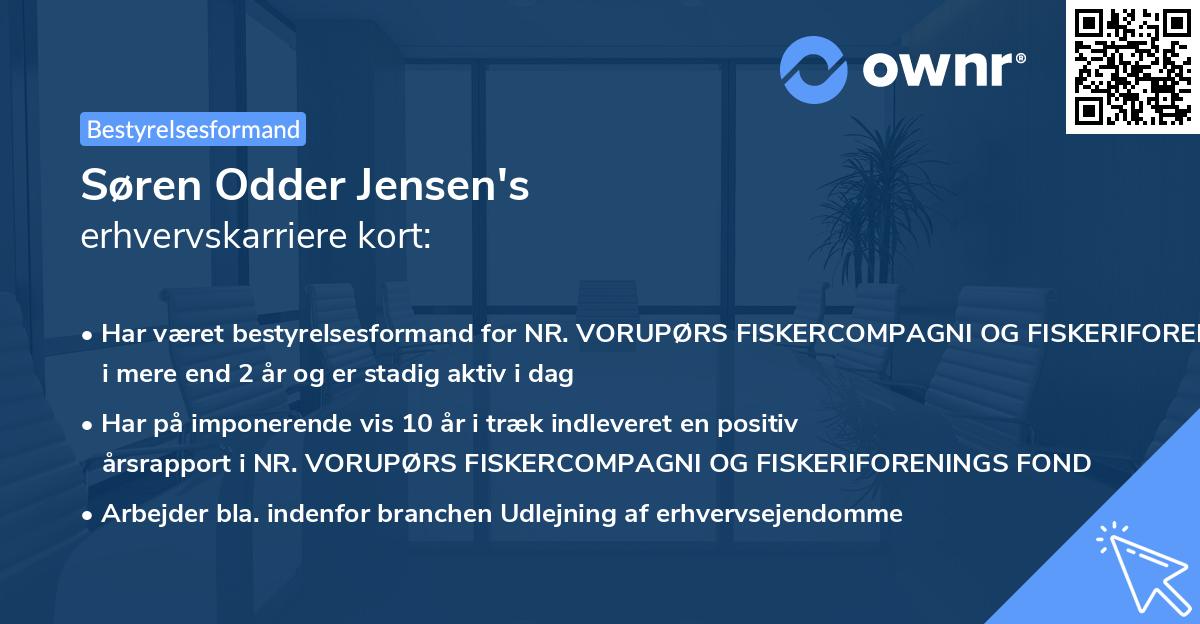 Søren Odder Jensen's erhvervskarriere kort