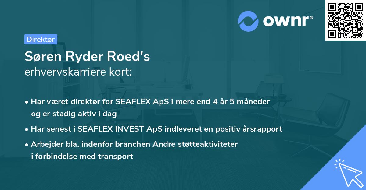Søren Ryder Roed's erhvervskarriere kort