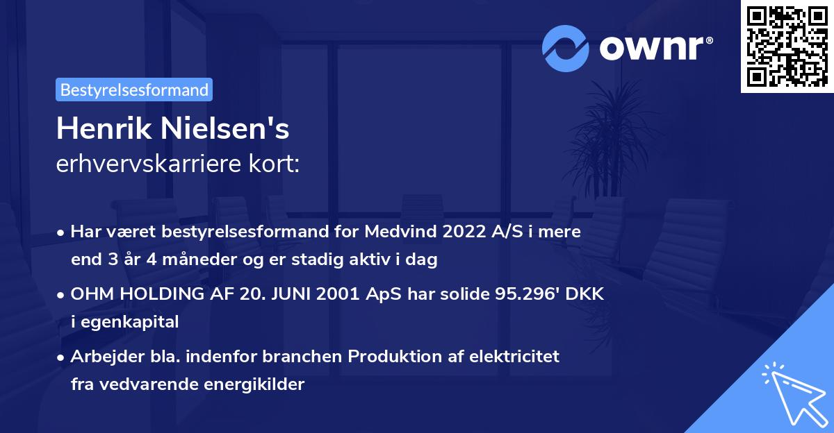 Henrik Nielsen's erhvervskarriere kort