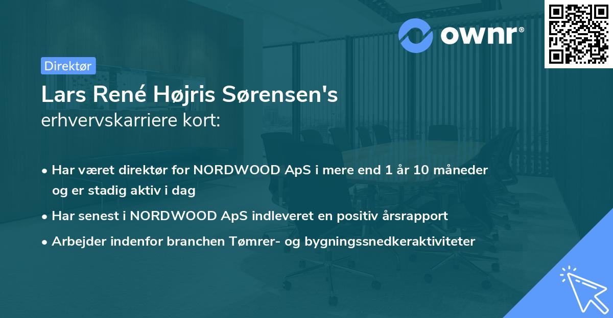 Lars René Højris Sørensen's erhvervskarriere kort