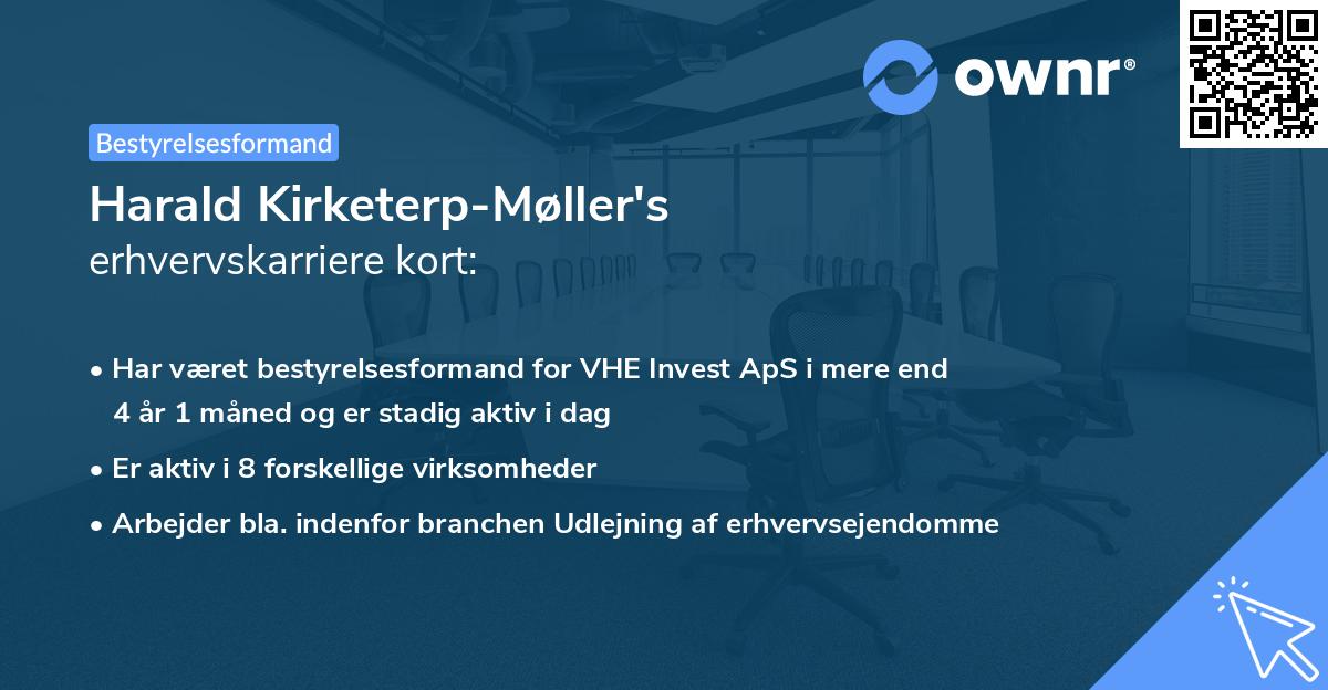 Harald Kirketerp-Møller's erhvervskarriere kort