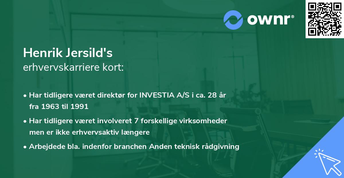 Henrik Jersild's erhvervskarriere kort