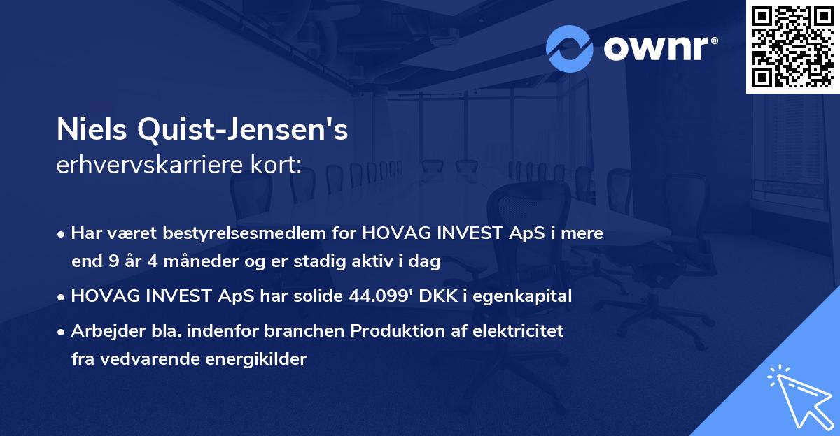 Niels Quist-Jensen's erhvervskarriere kort
