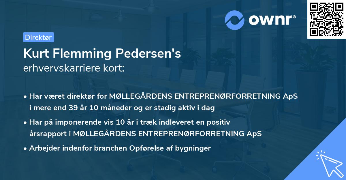 Kurt Flemming Pedersen's erhvervskarriere kort