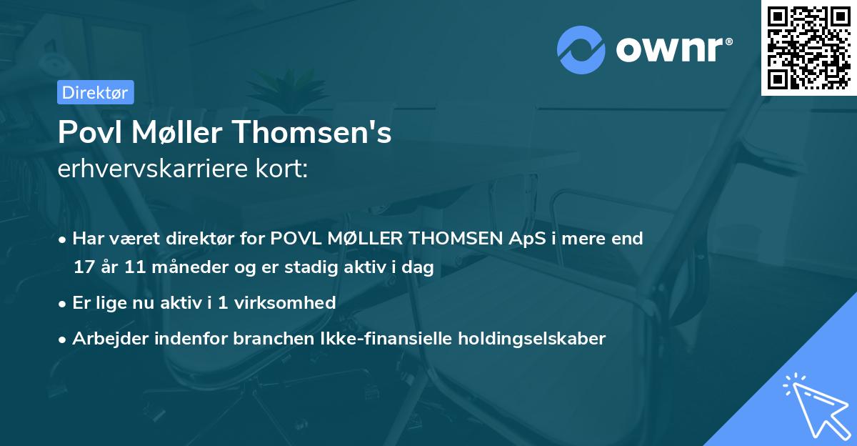 Povl Møller Thomsen's erhvervskarriere kort