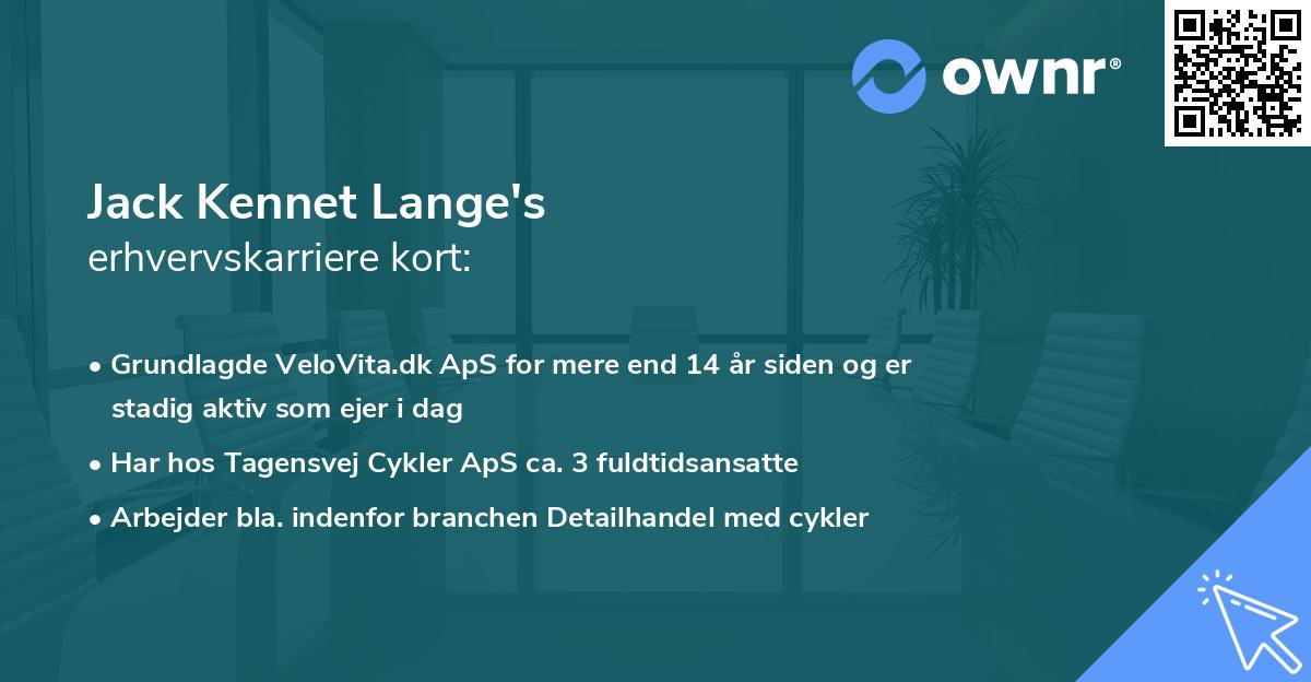 Jack Kennet Lange's erhvervskarriere kort