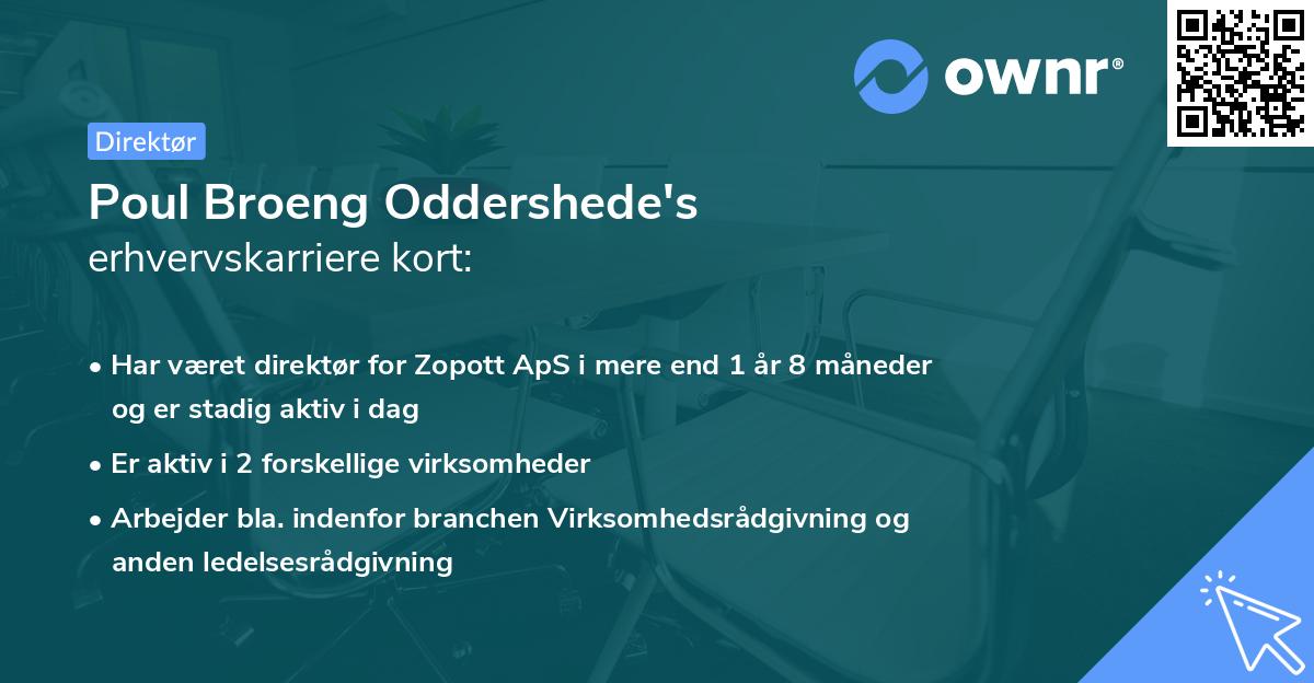 Poul Broeng Oddershede's erhvervskarriere kort