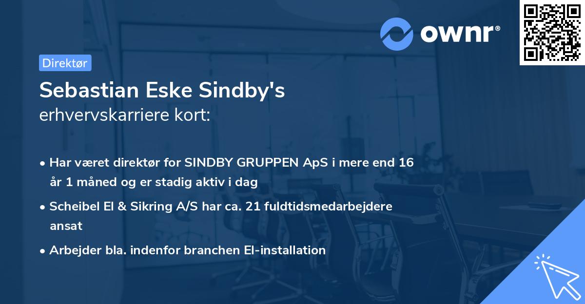 Sebastian Eske Sindby's erhvervskarriere kort