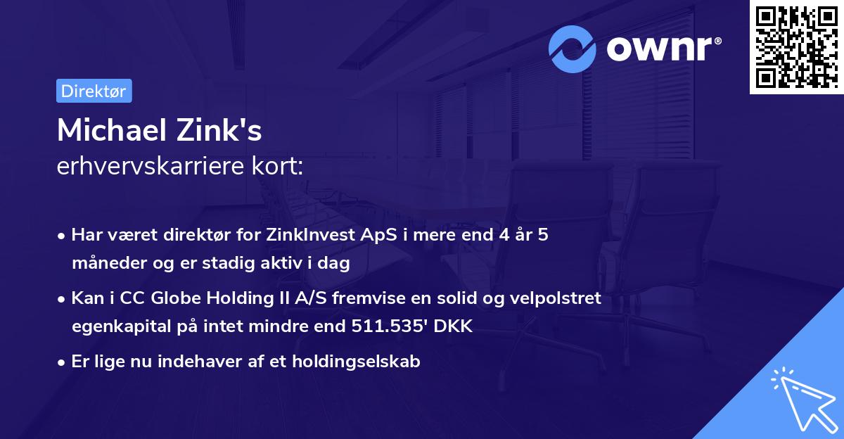 Michael Zink's erhvervskarriere kort