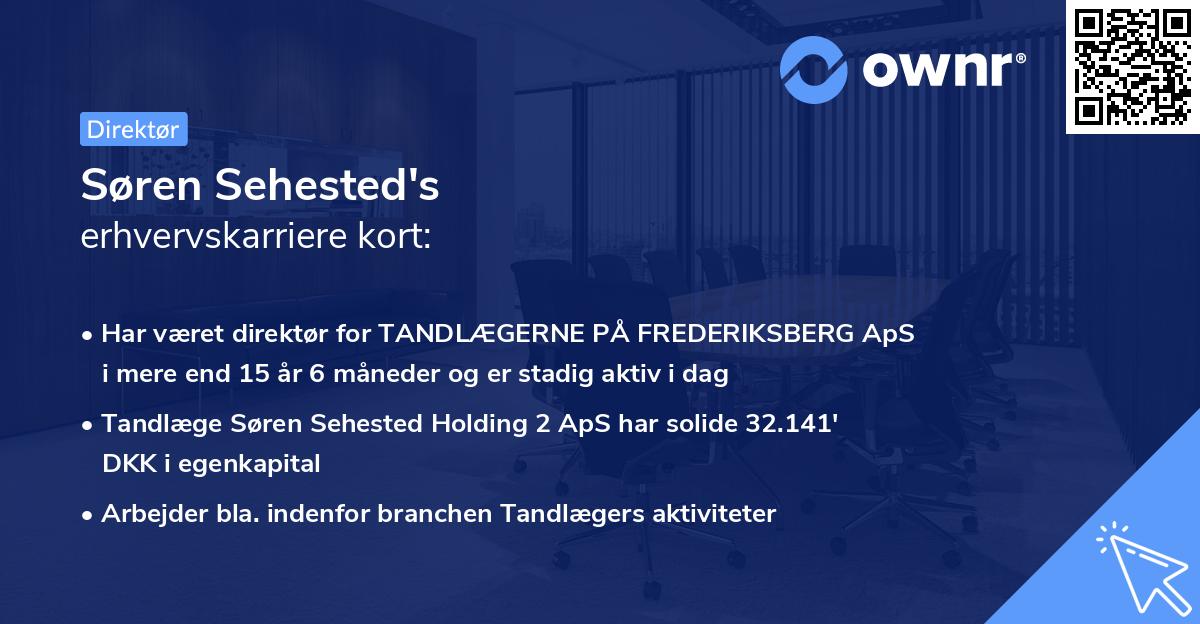 Søren Sehested's erhvervskarriere kort