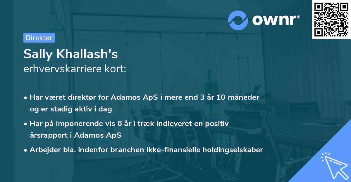 Sally Khallash's erhvervskarriere kort