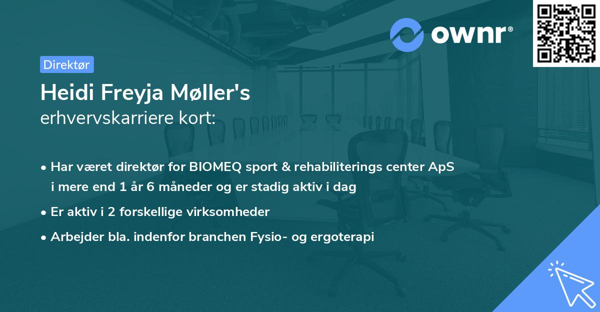 Heidi Freyja Møller's erhvervskarriere kort