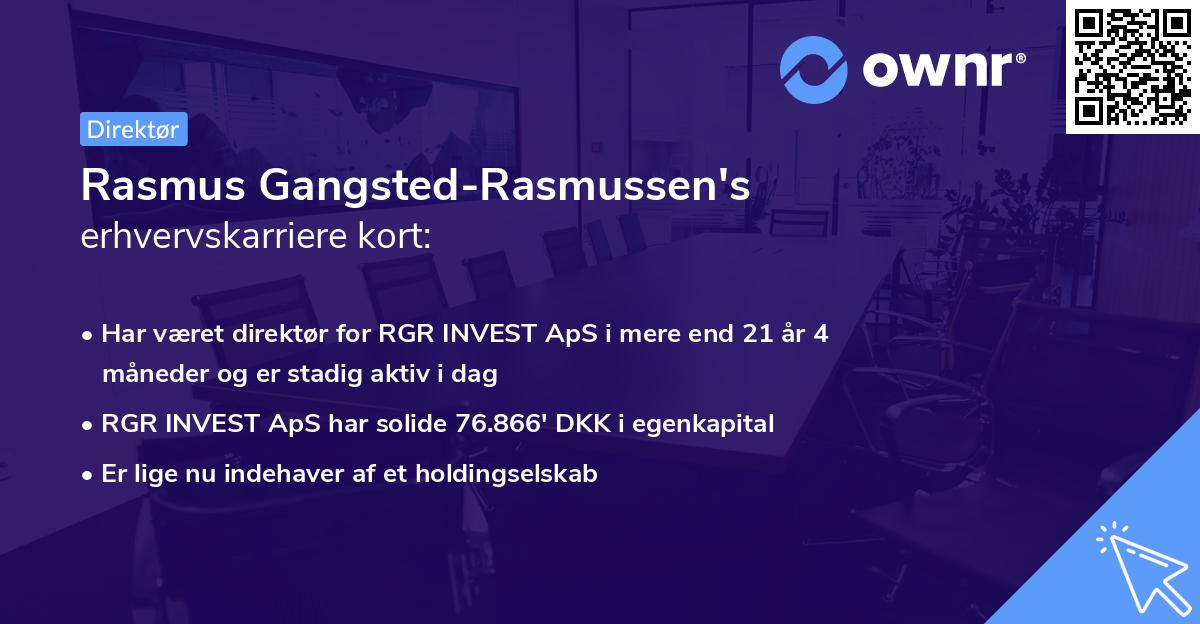 Rasmus Gangsted-Rasmussen's erhvervskarriere kort