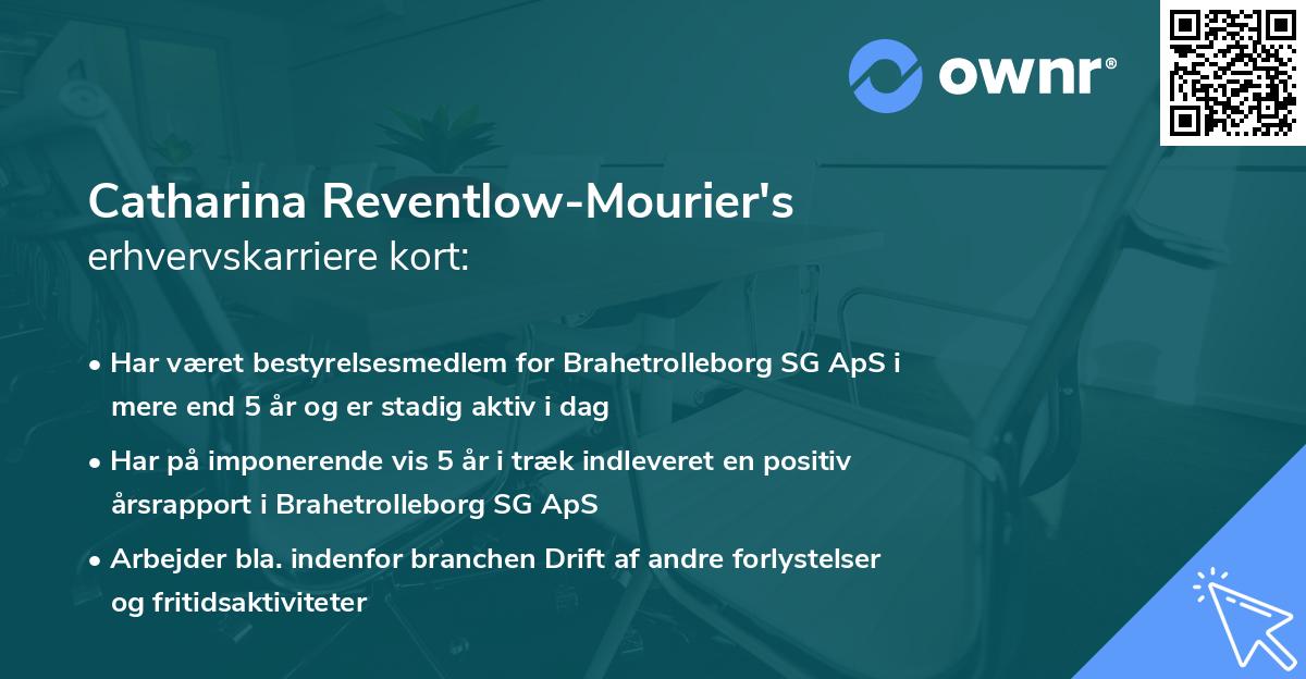 Catharina Reventlow-Mourier's erhvervskarriere kort