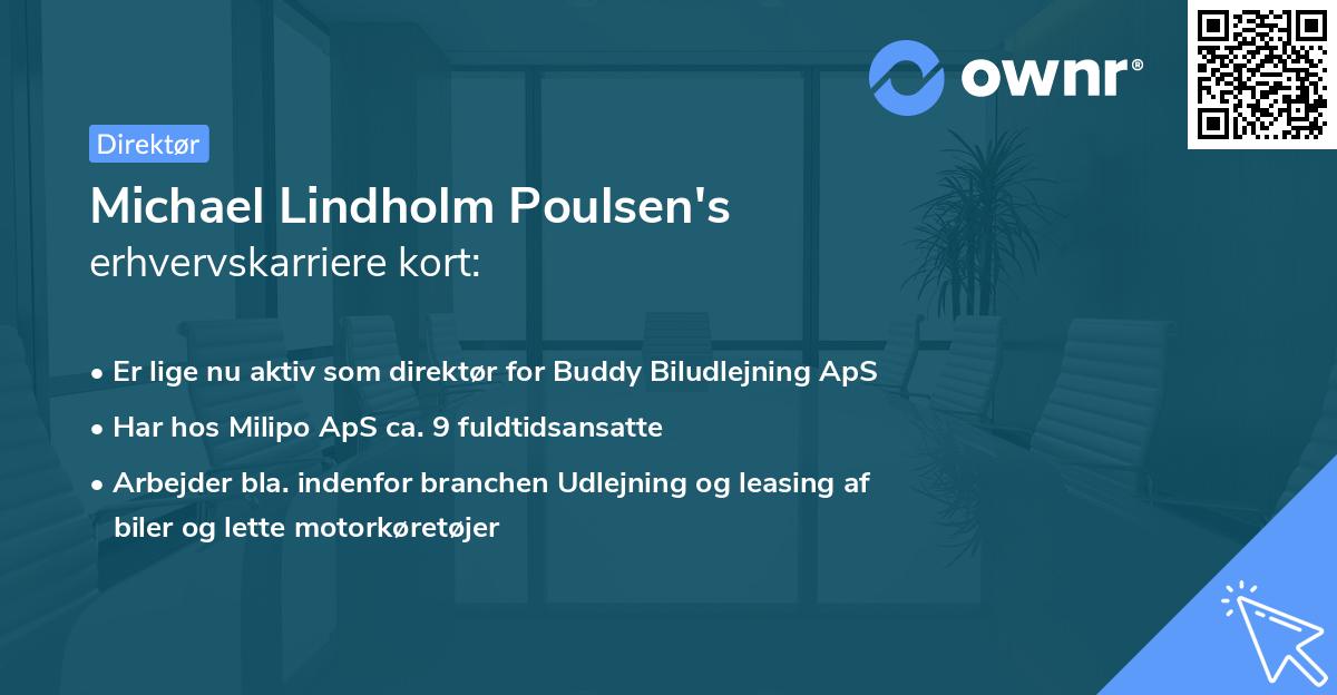 Michael Lindholm Poulsen's erhvervskarriere kort