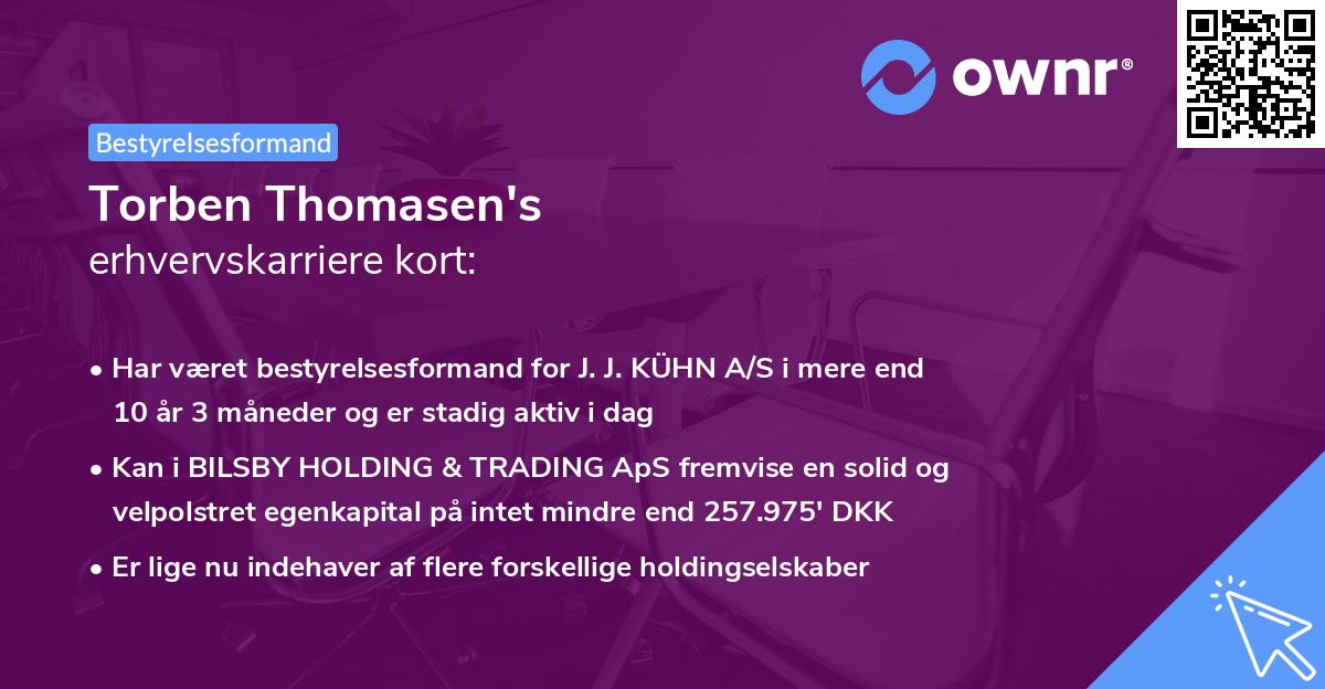 Torben Thomasen's erhvervskarriere kort