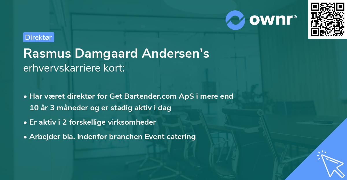 Rasmus Damgaard Andersen's erhvervskarriere kort