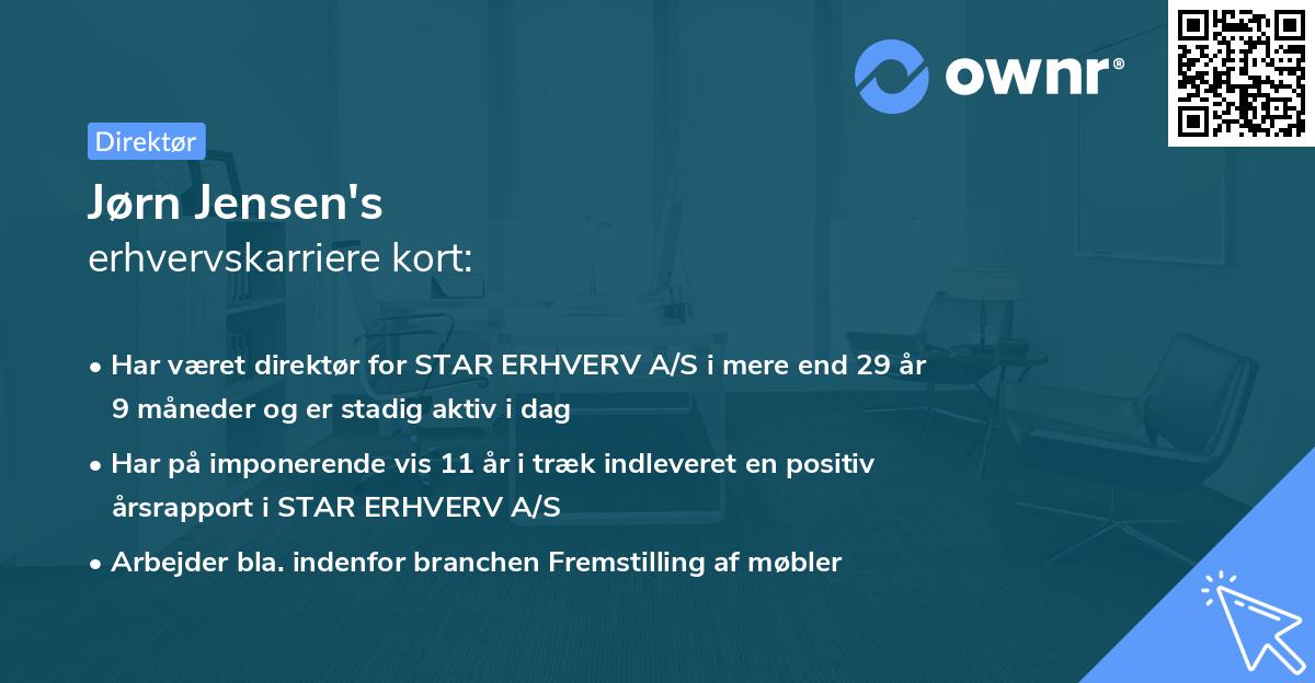 Jørn Jensen's erhvervskarriere kort