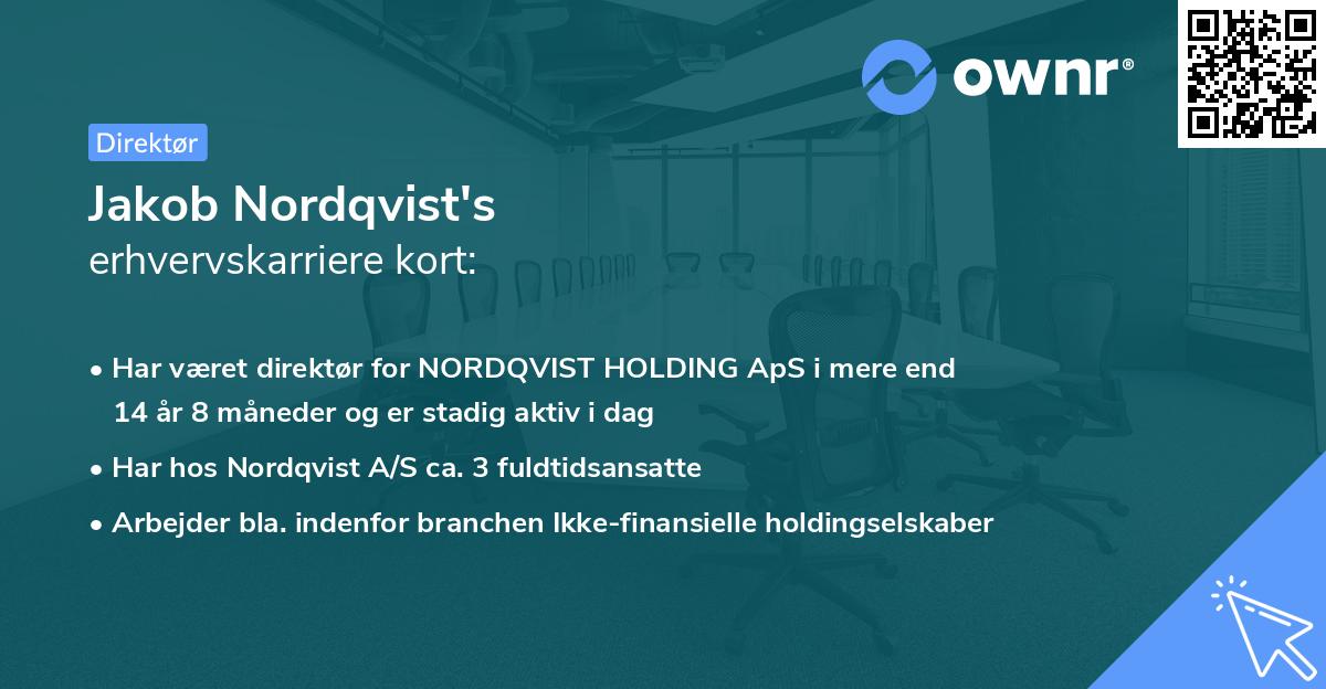 Jakob Nordqvist's erhvervskarriere kort