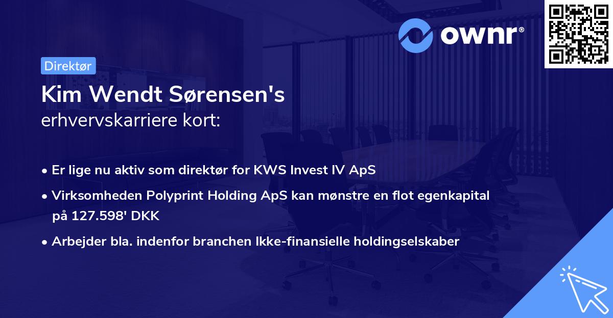 Kim Wendt Sørensen's erhvervskarriere kort