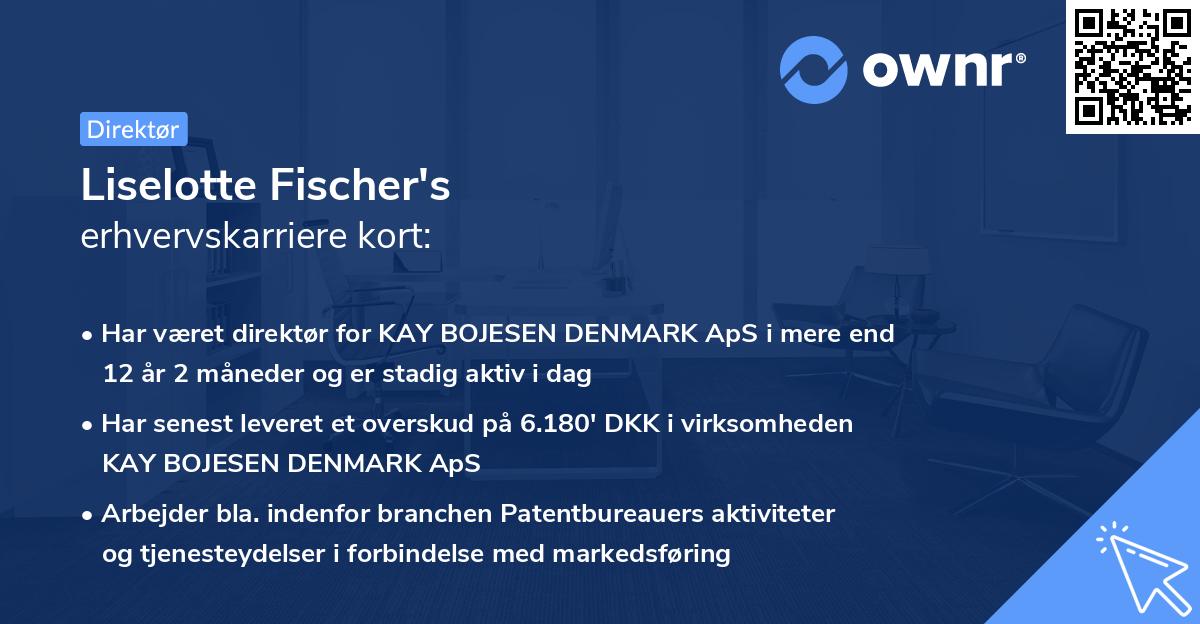 Liselotte Fischer's erhvervskarriere kort