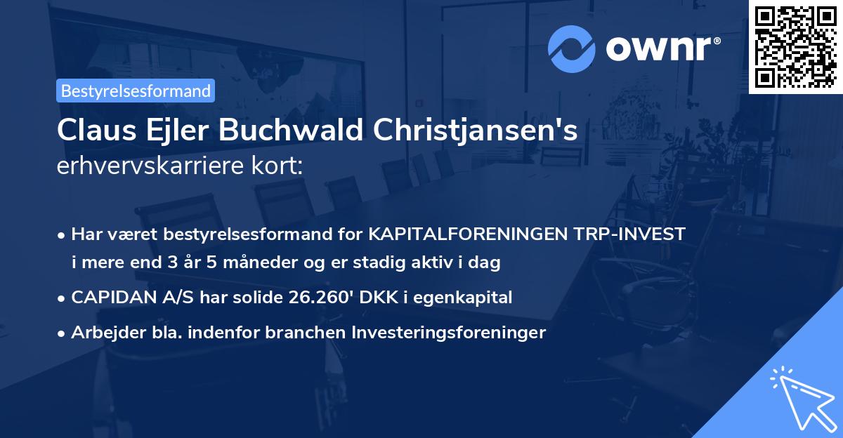 Claus Ejler Buchwald Christjansen's erhvervskarriere kort