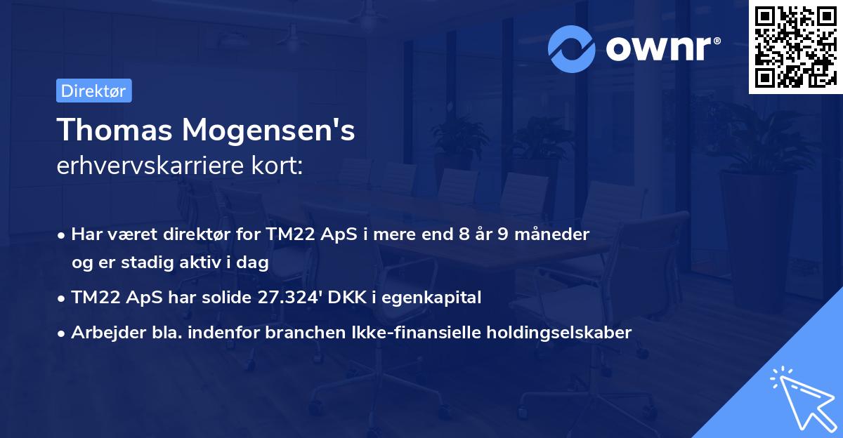 Thomas Mogensen's erhvervskarriere kort