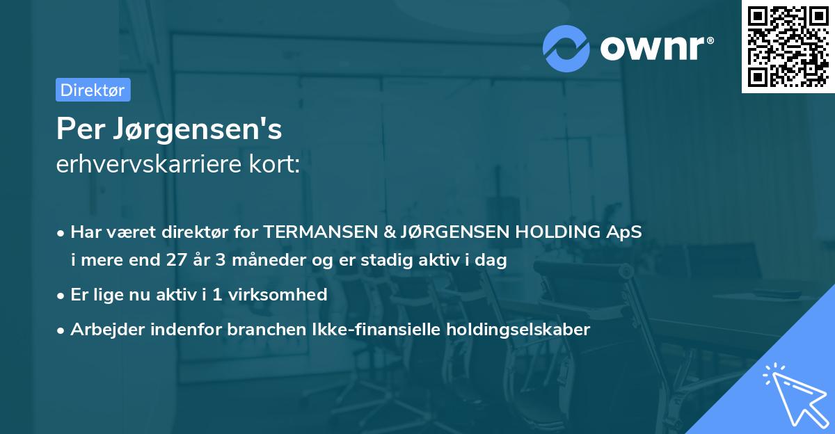 Per Jørgensen's erhvervskarriere kort