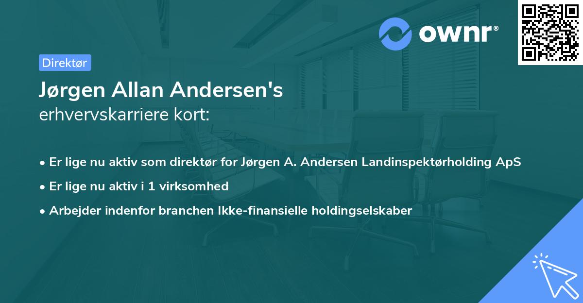 Jørgen Allan Andersen's erhvervskarriere kort