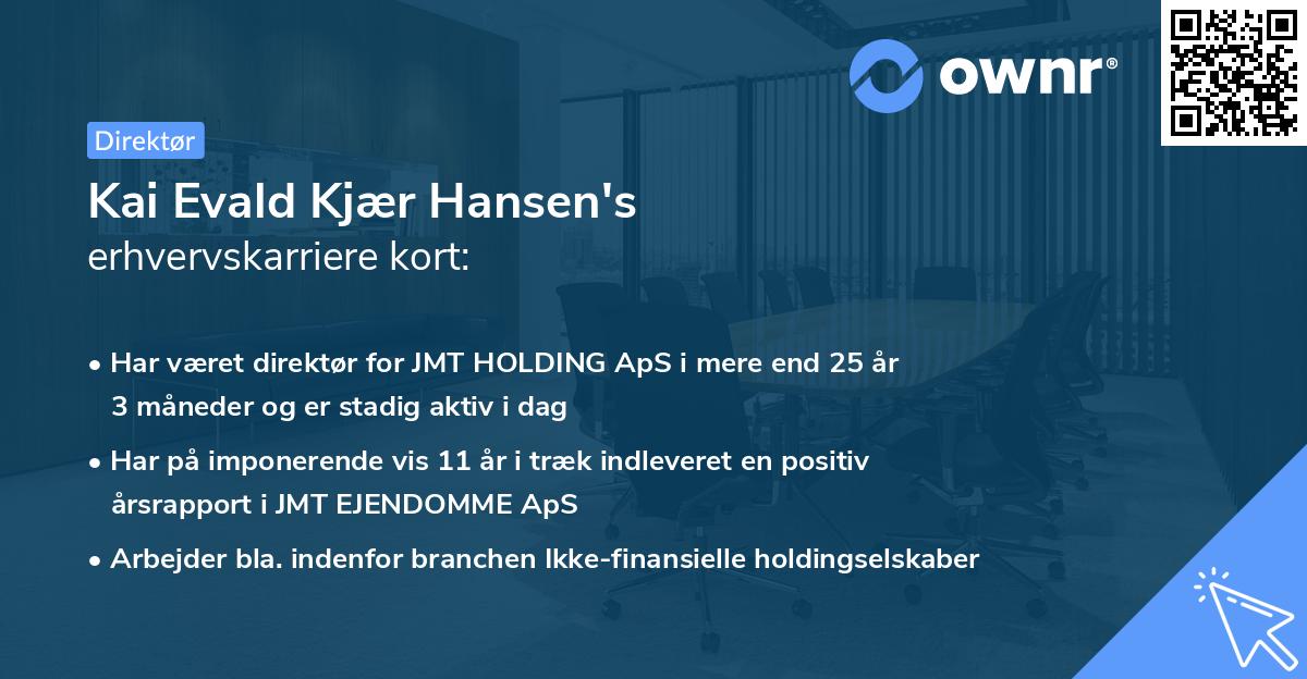 Kai Evald Kjær Hansen's erhvervskarriere kort