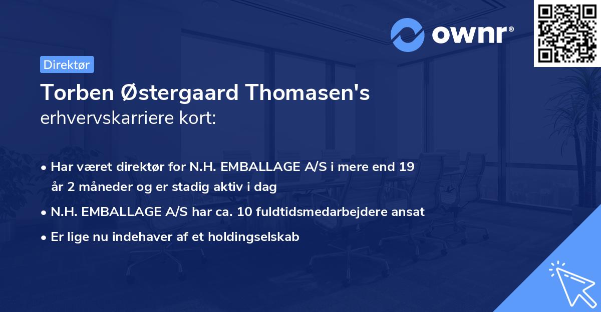 Torben Østergaard Thomasen's erhvervskarriere kort