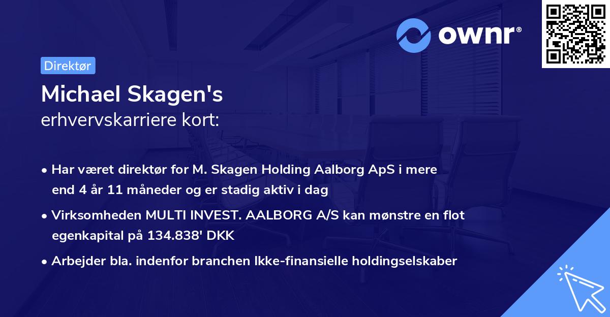Michael Skagen's erhvervskarriere kort