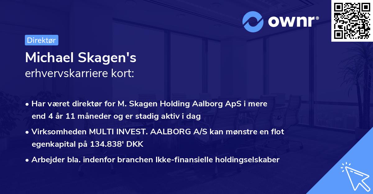 Michael Skagen's erhvervskarriere kort