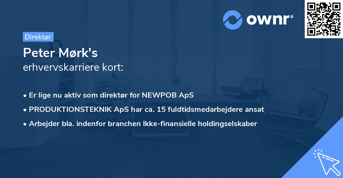 Peter Mørk's erhvervskarriere kort